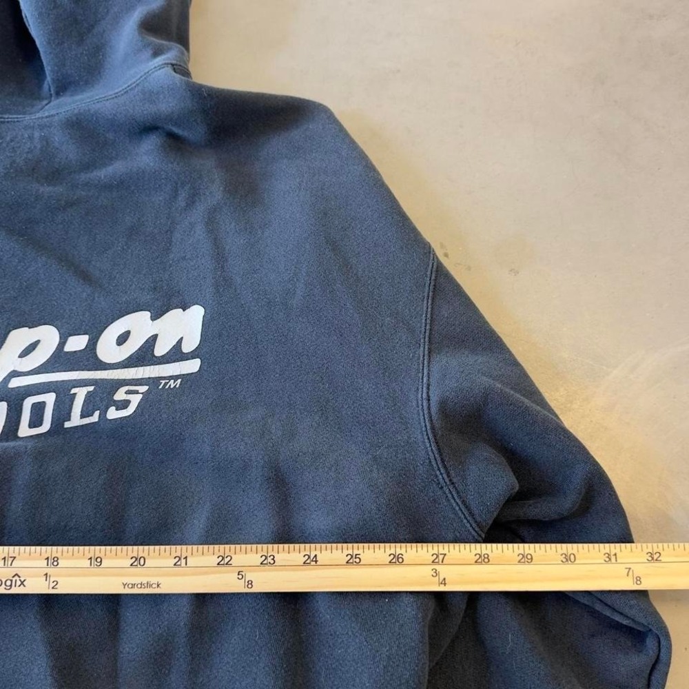 Vintage faded snap on tools black heavyweight zip up hoodie - Picture 3 of 5